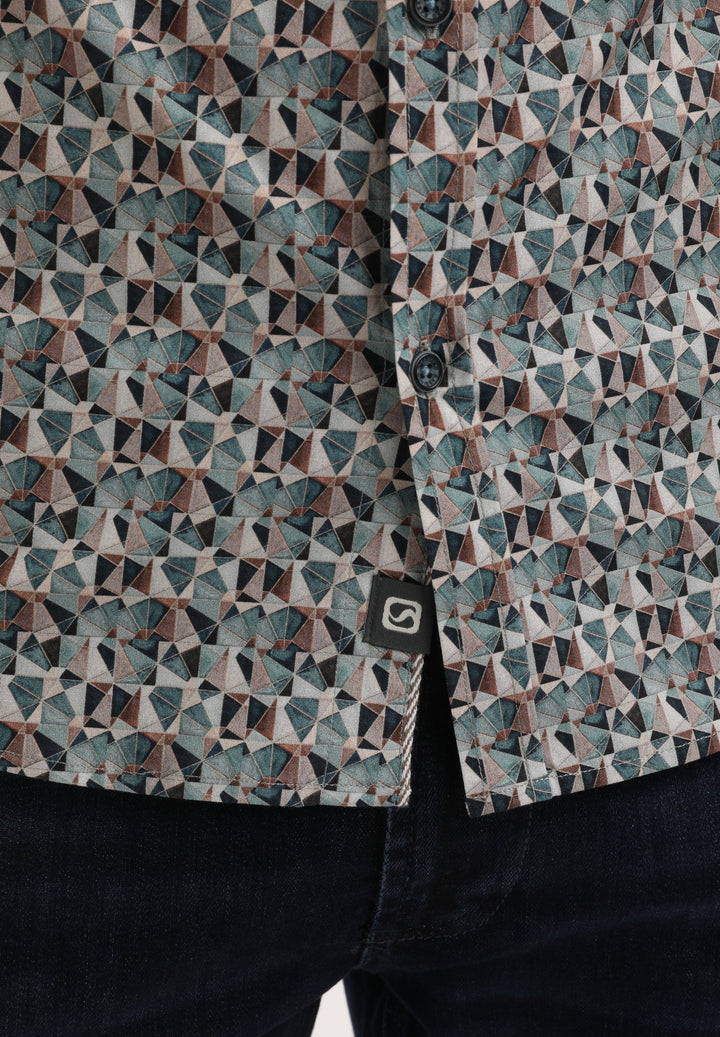 Gabbiano - Heren Overhemd - 335738 - 5703 Teal Blue