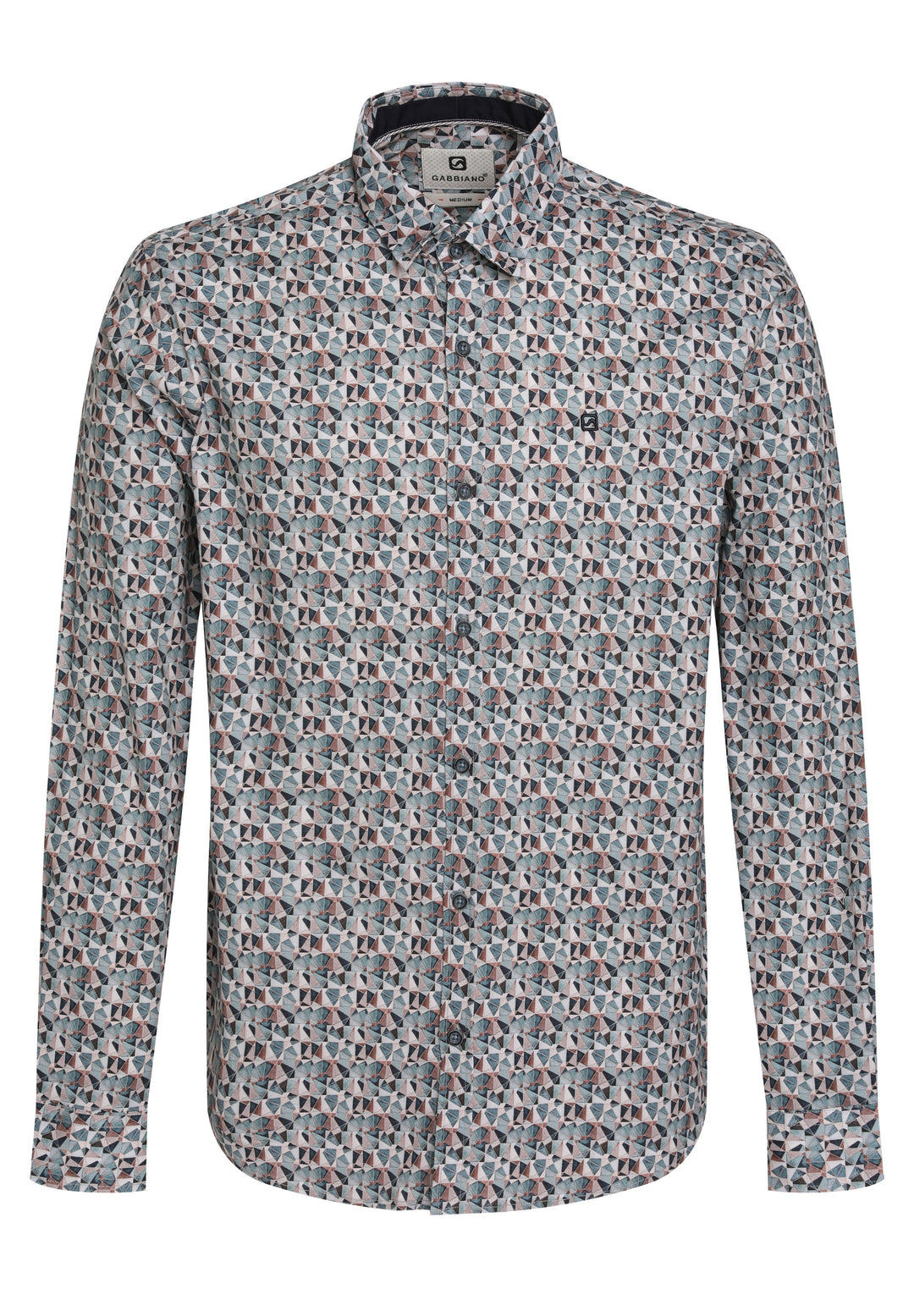 Gabbiano - Heren Overhemd - 335738 - 5703 Teal Blue