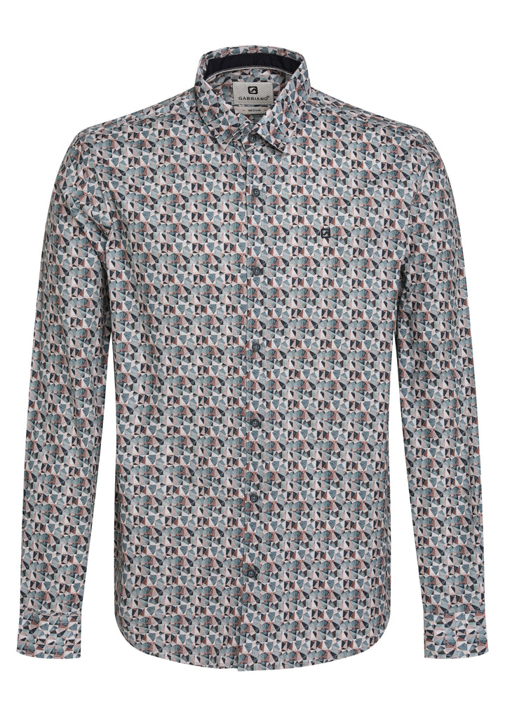 Gabbiano - Heren Overhemd - 335738 - 5703 Teal Blue