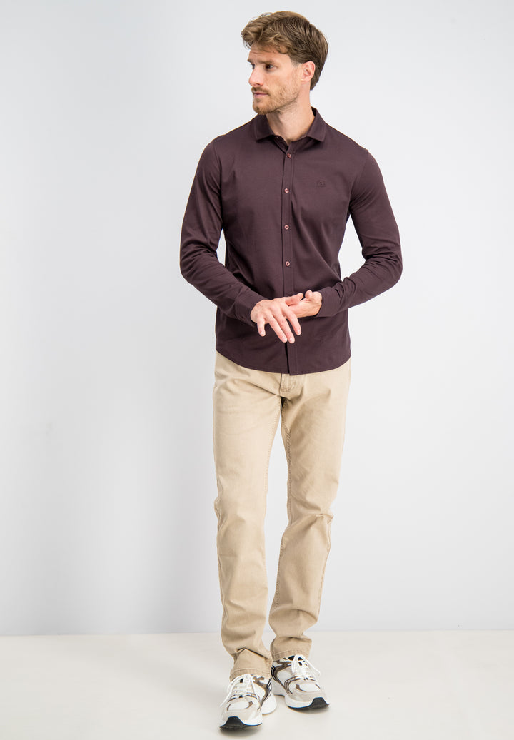 Gabbiano - Heren Overhemd - Tone-S - 3367340 - 674 Burnt Bordeaux