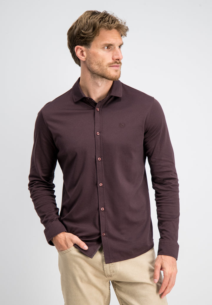 Gabbiano - Heren Overhemd - Tone-S - 3367340 - 674 Burnt Bordeaux