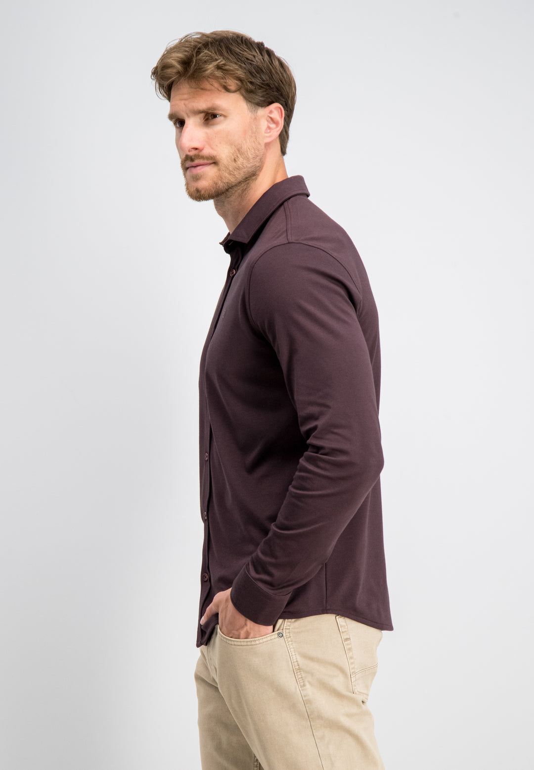 Gabbiano - Heren Overhemd - Tone-S - 3367340 - 674 Burnt Bordeaux