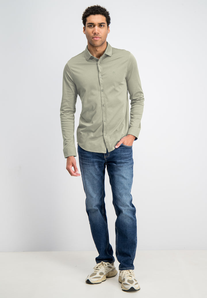Gabbiano - Heren Overhemd - Tone-S - 3367340 - 672 Sage Green