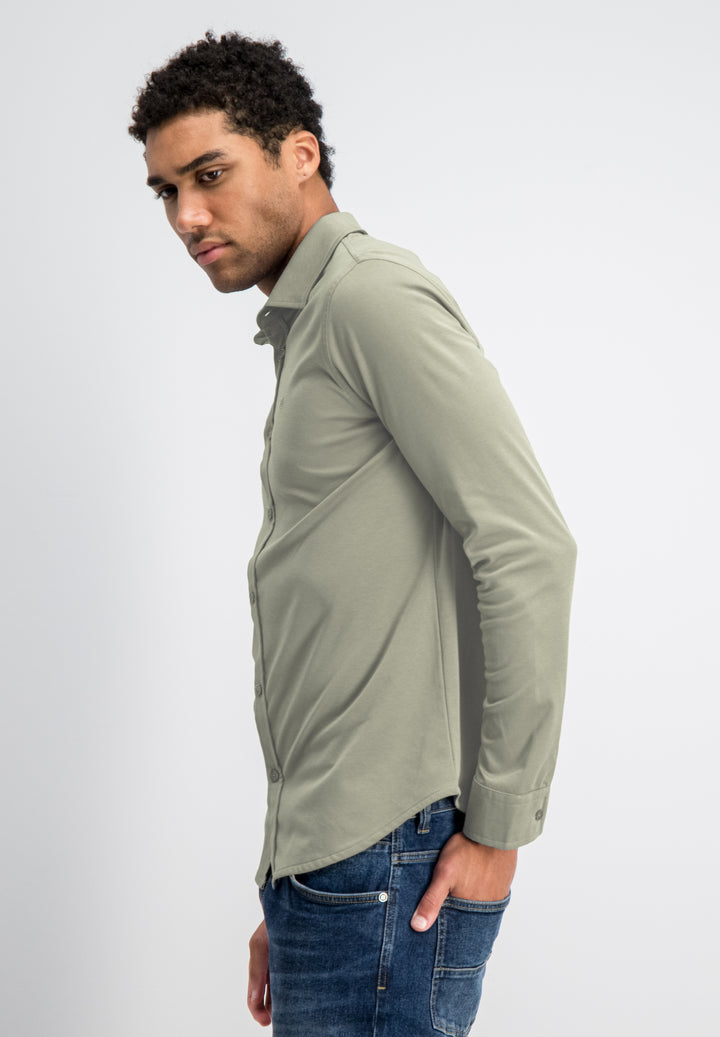 Gabbiano - Heren Overhemd - Tone-S - 3367340 - 672 Sage Green