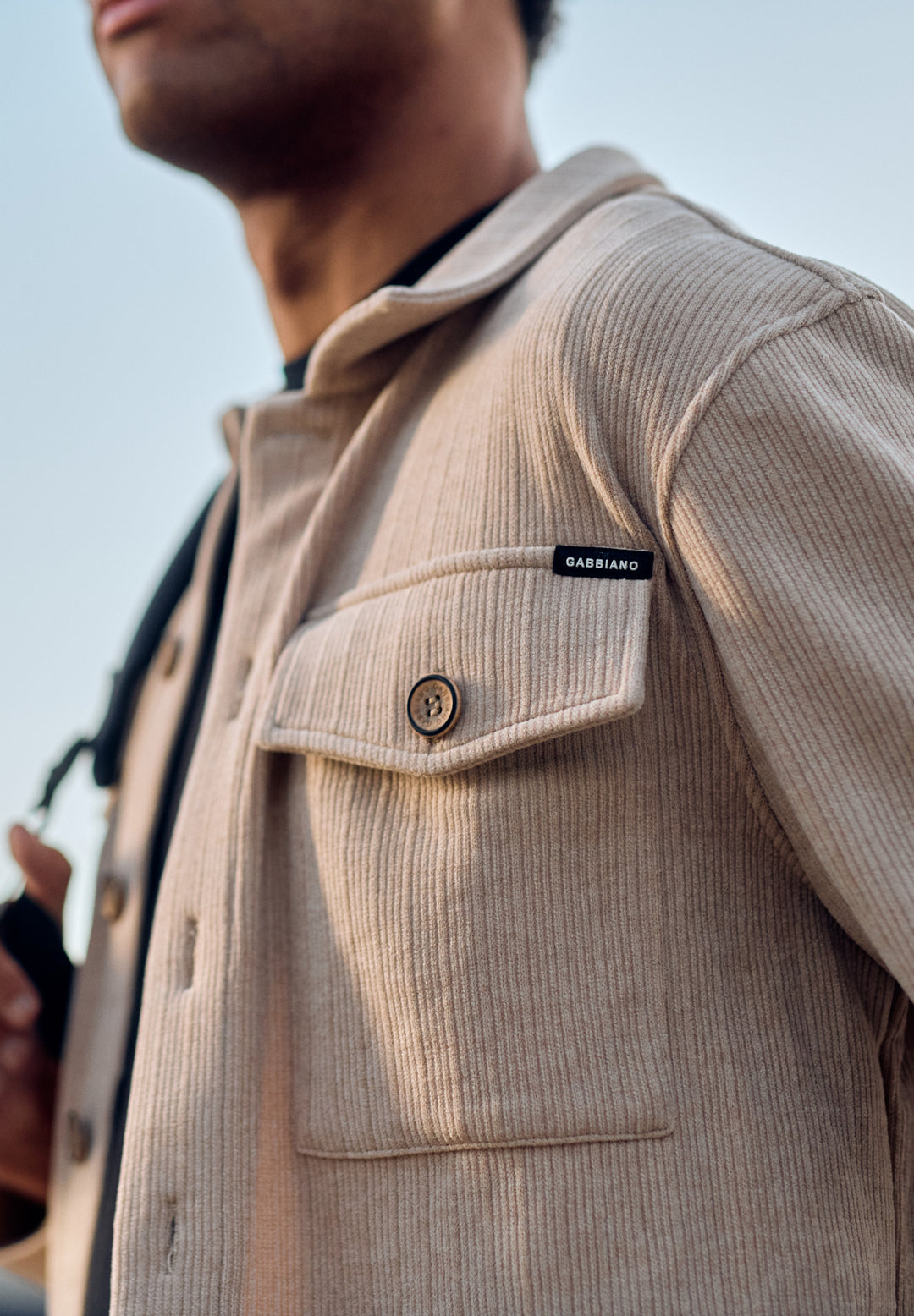 Gabbiano - Heren Overshirt - Iron - 3367348 - 676 Almond