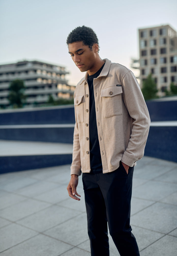 Gabbiano - Heren Overshirt - Iron - 3367348 - 676 Almond