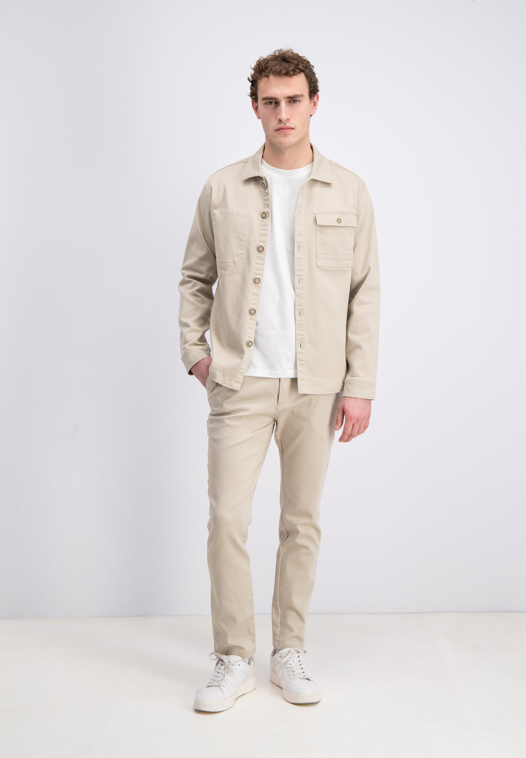 Gabbiano - Heren Overshirt - 4265411 - 5002 Ivory Bone