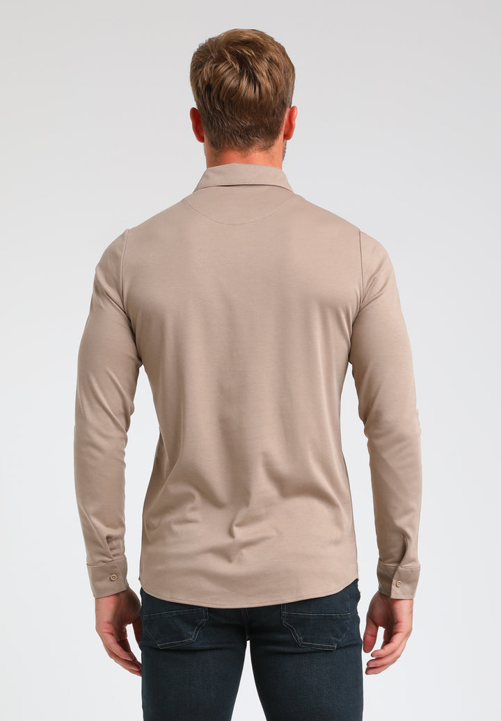 Gabbiano - Heren Overhemd - Tone - 333510 - 4445 Taupe