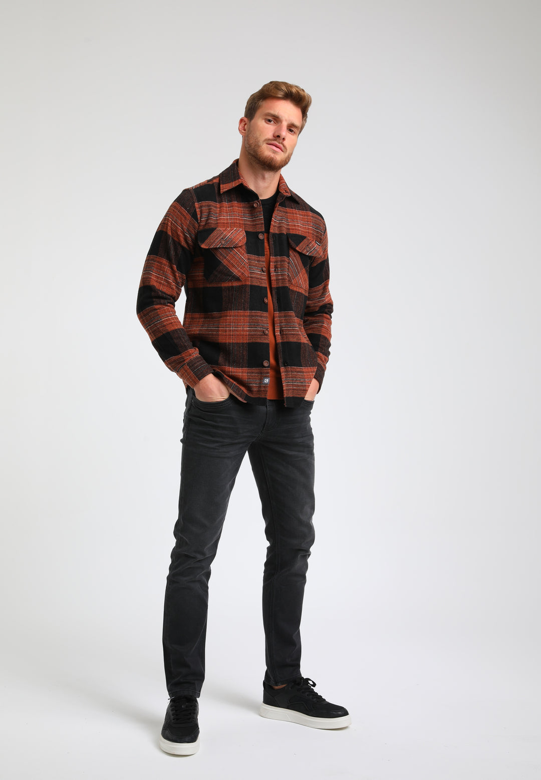 Gabbiano - Heren Overshirt - 333745 - 450 Rust