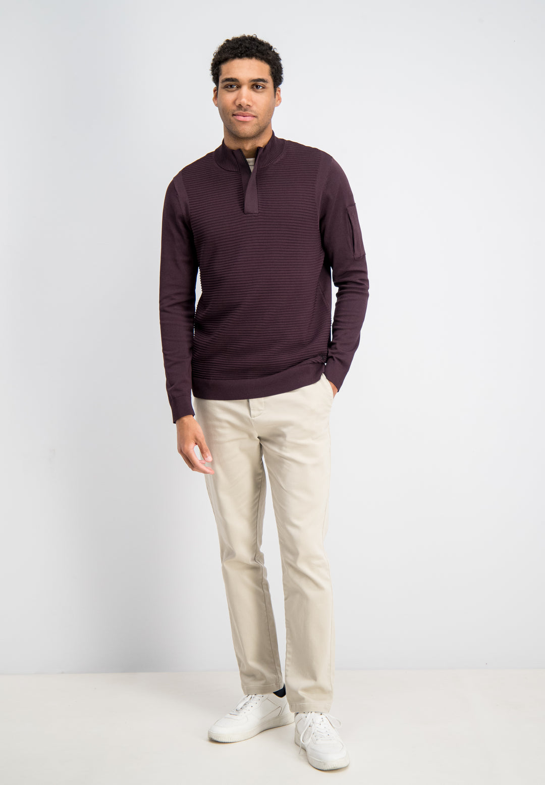 Gabbiano - Heren Trui - Hoyt - 6167278 - 674 Burnt Bordeaux
