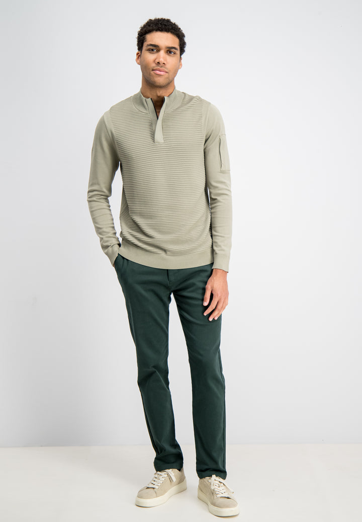 Gabbiano - Heren Trui - Hoyt - 6167278 - 672 Sage Green