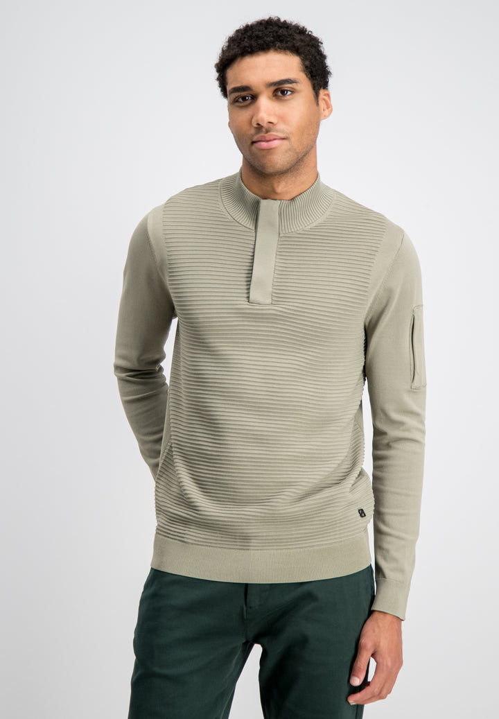 Gabbiano - Heren Trui - Hoyt - 6167278 - 672 Sage Green