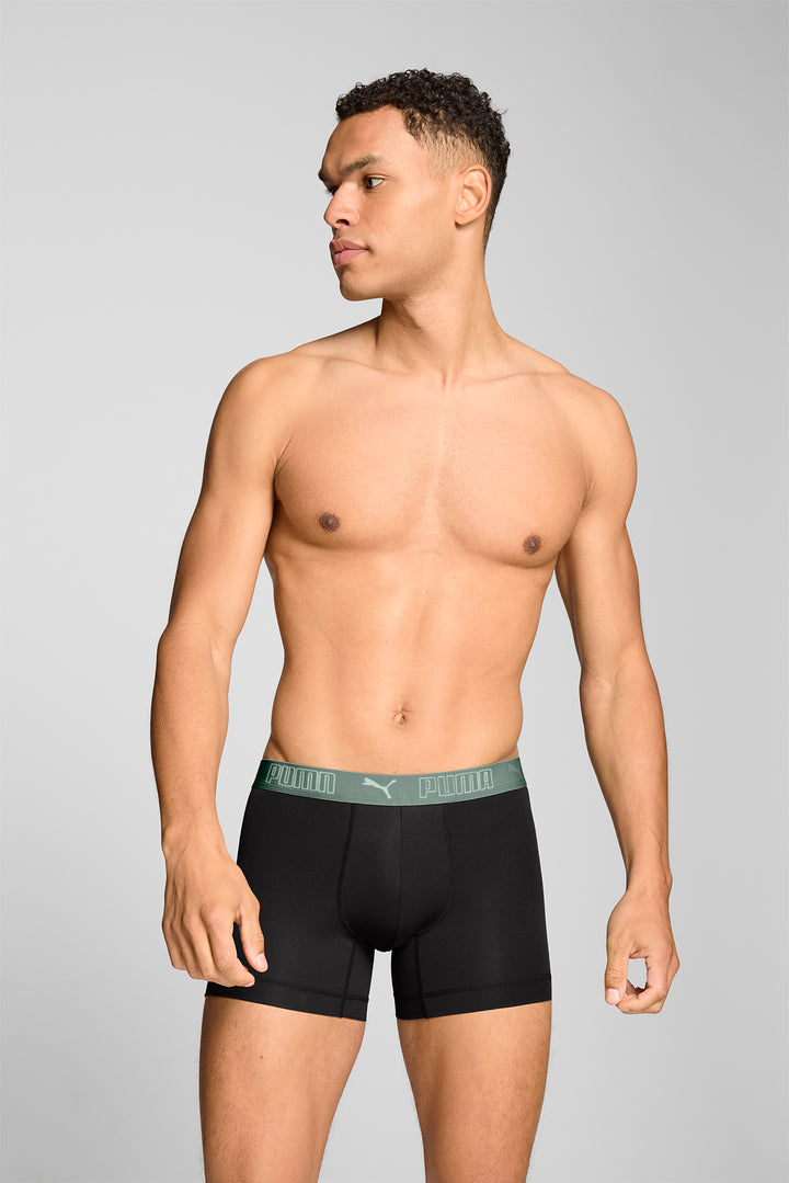 Puma - Sport Boxer 2-pack - 701210961 - 012 Dark Sage / Black