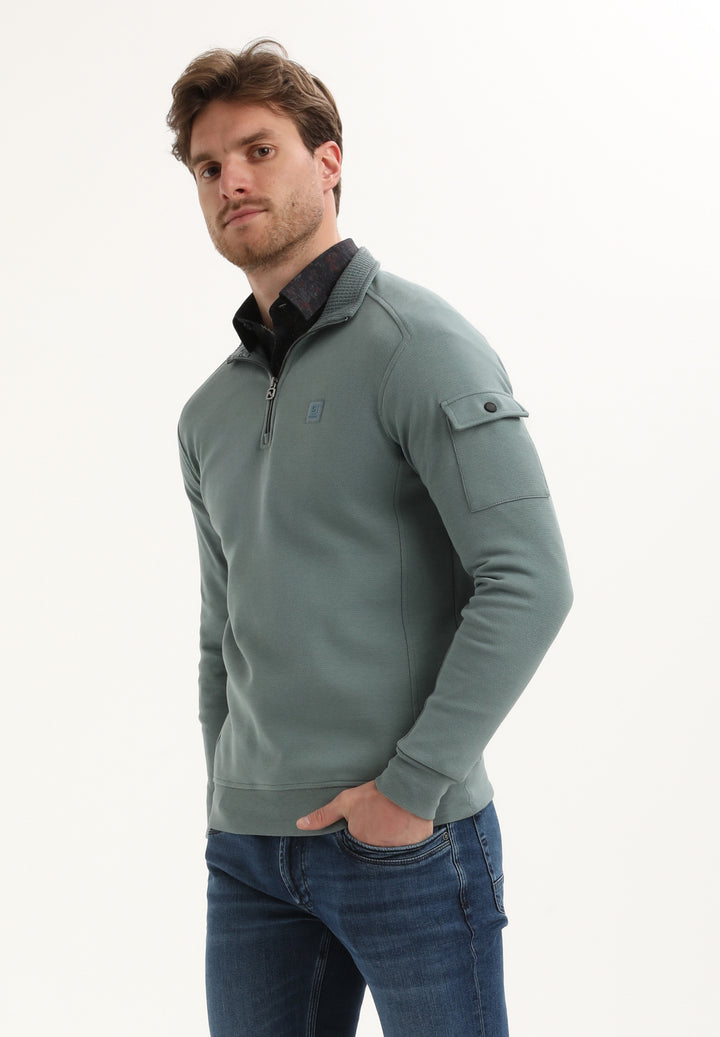 Gabbiano - Heren Sweater - 775776 - 5703 Teal Blue