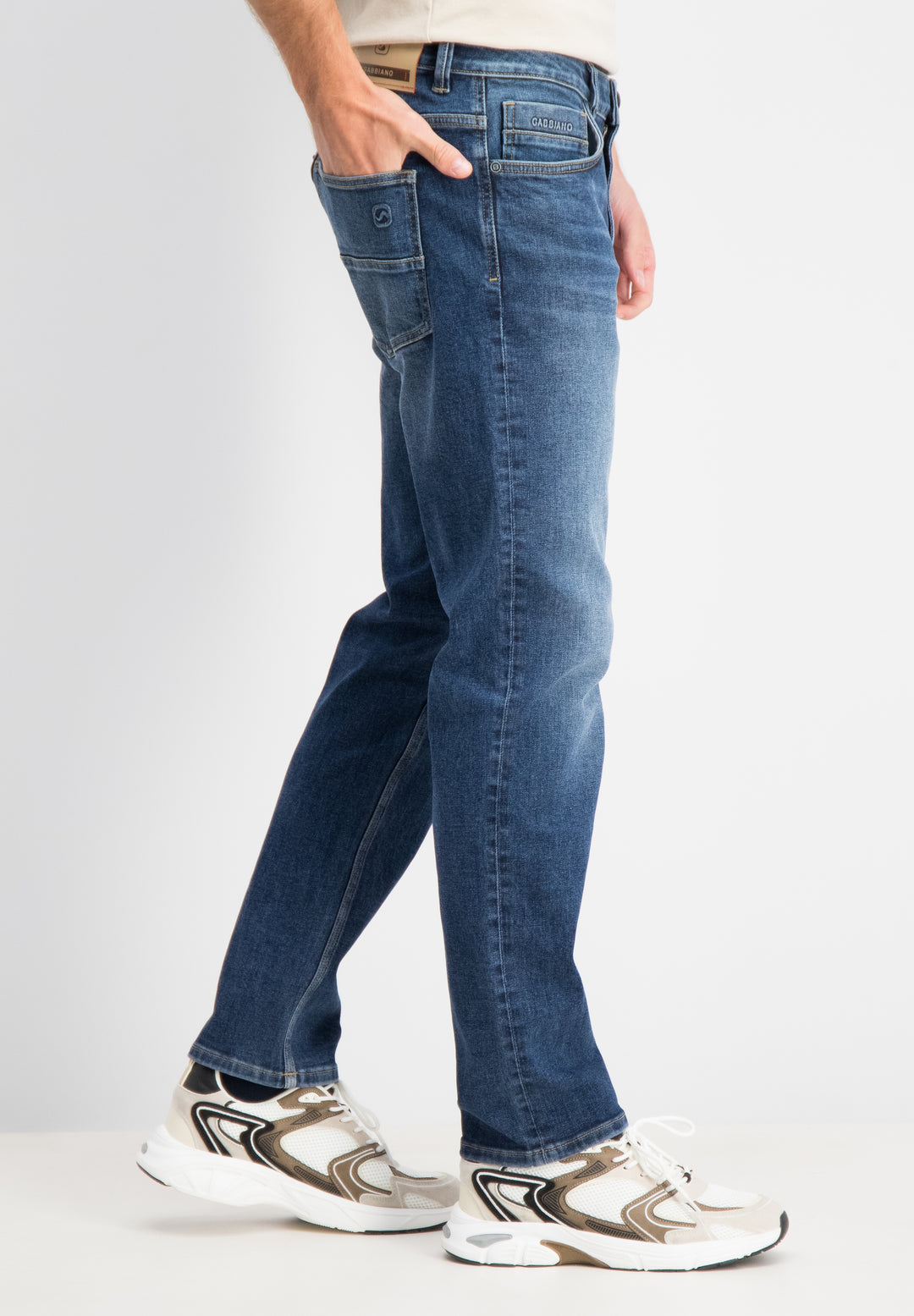 Gabbiano - Arctic - Heren Relaxed Jeans - Mid Blue Stone Wash