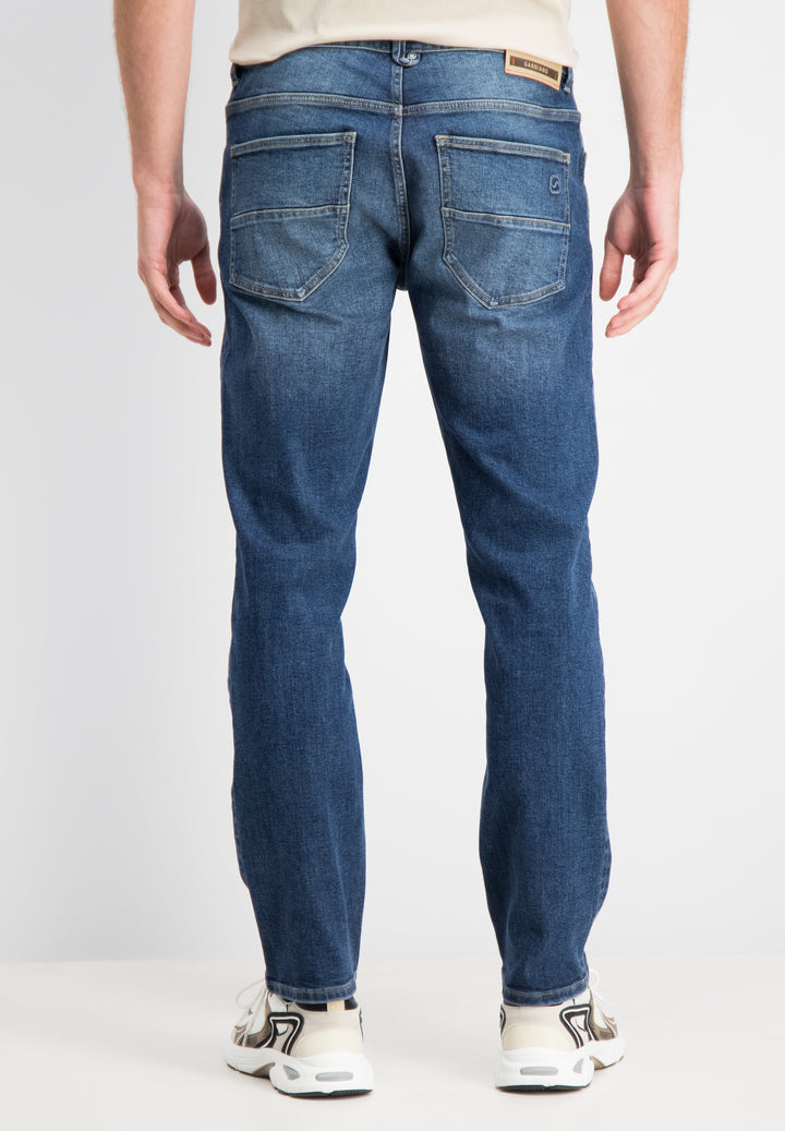 Gabbiano - Arctic - Heren Relaxed Jeans - Mid Blue Stone Wash