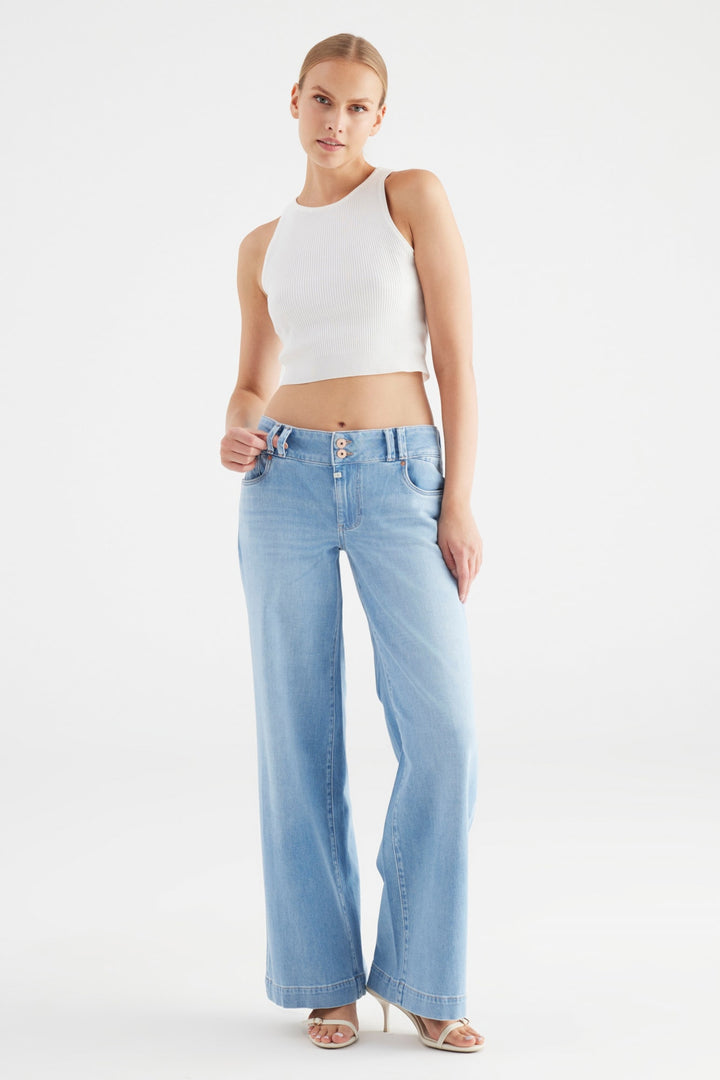 COJ - Carlotta - Wide Leg Jeans - Light Blue