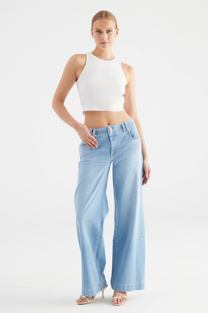 COJ - Carlotta - Wide Leg Jeans - Light Blue