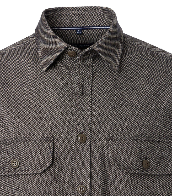 Casa Moda - Heren Overshirt - 444311700 - 200 Brown