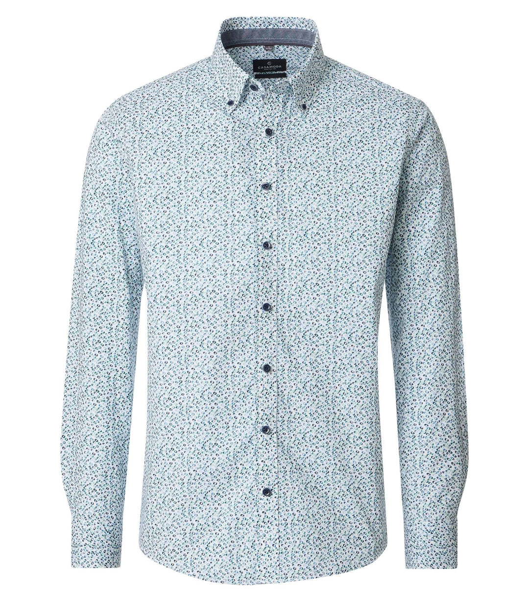 Casa Moda - Heren Overhemd - 126132000 - 150 Petrol
