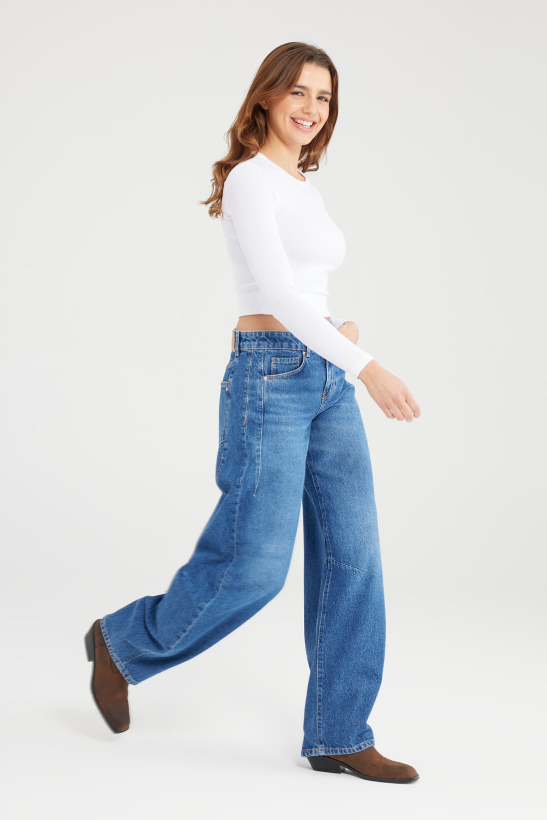 COJ - Clara - Balloon Fit Jeans - Medium Blue