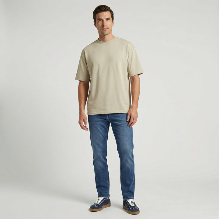 Cars Jeans - Lugano - Heren Soft Denim Regular-fit Jeans - Stone Used