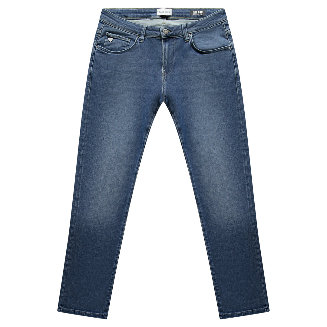 Cars Jeans - Lugano - Heren Soft Denim Regular-fit Jeans - Stone Used