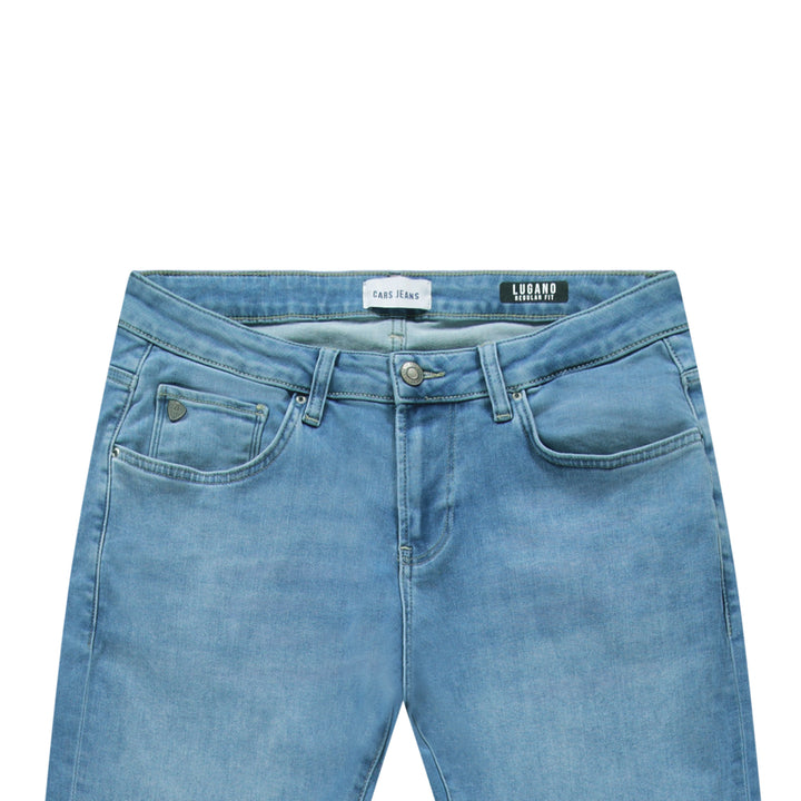 Cars Jeans - Lugano - Heren Soft Denim Regular-fit Jeans - Grey Blue
