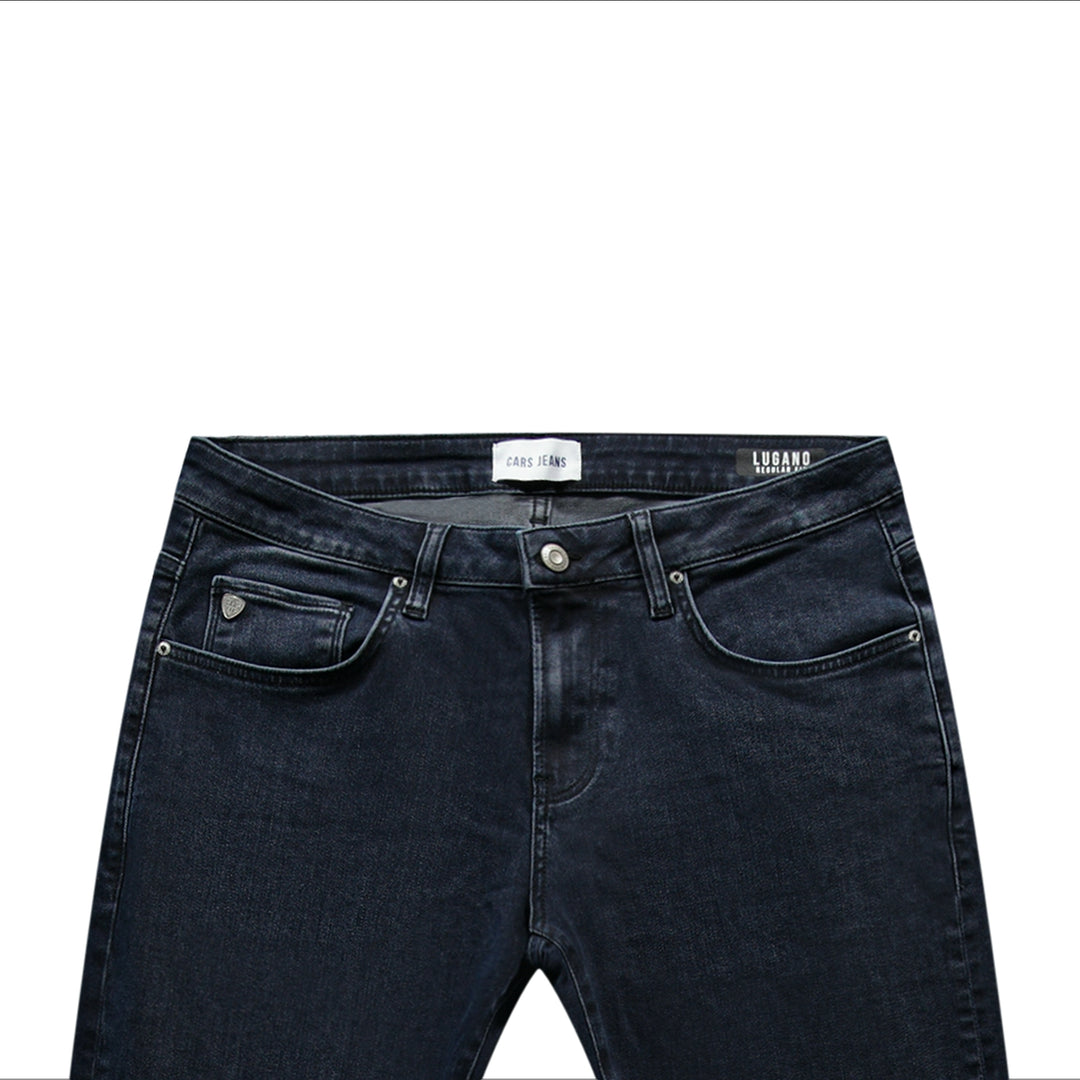 Cars Jeans - Lugano - Heren Soft Denim Regular-fit Jeans - Blue Black