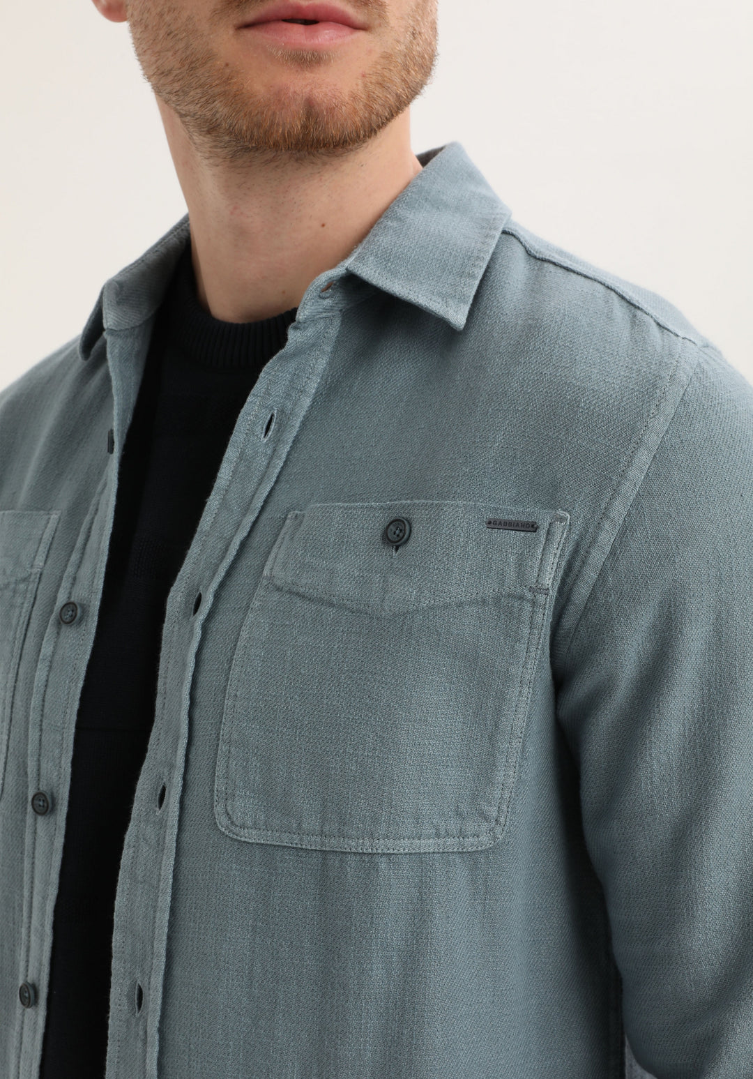 Gabbiano - Heren Overshirt - 335740 - 5703 Teal Blue