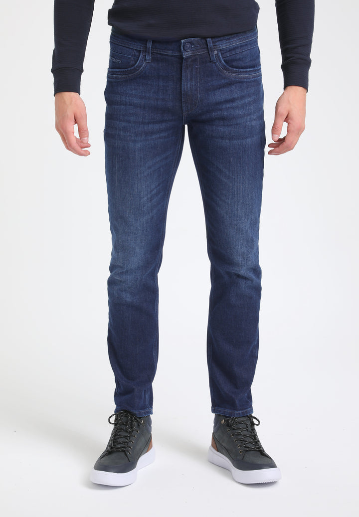 Gabbiano - Atlantic - Heren Regular Jeans - Mid Blue