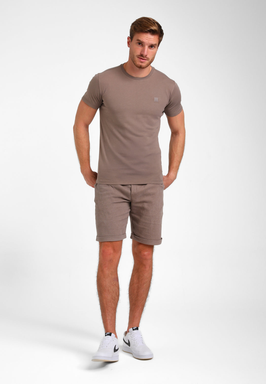 Gabbiano - Heren Shirt - Baze - 152713 - 5997 Desert Taupe