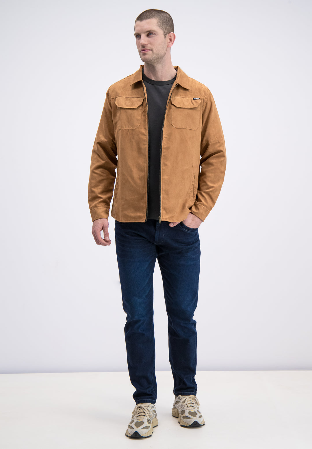 Gabbiano - Heren Overshirt - Sonce - 426244 - 5004 Roasted Pecan