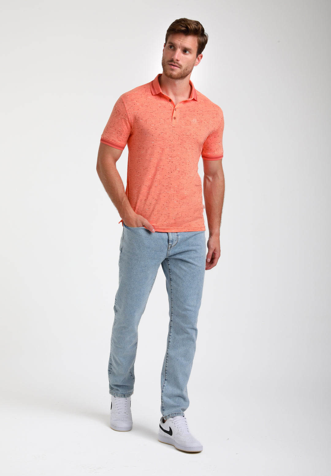 Gabbiano - Heren Polo - 235528 - 4002 Light Coral