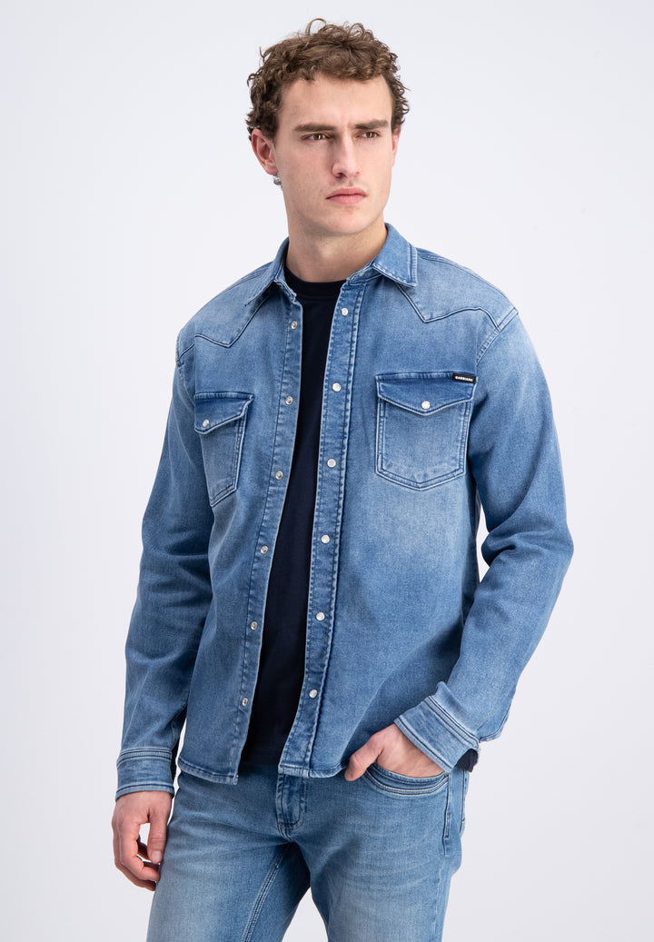 Gabbiano - Heren Overshirt - Avlon - 3365312 - 4342 Bleached Blue