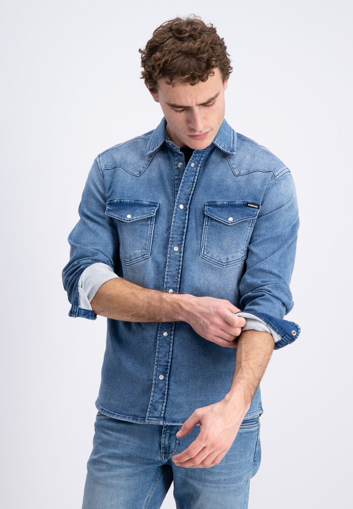 Gabbiano - Heren Overshirt - Avlon - 3365312 - 4342 Bleached Blue