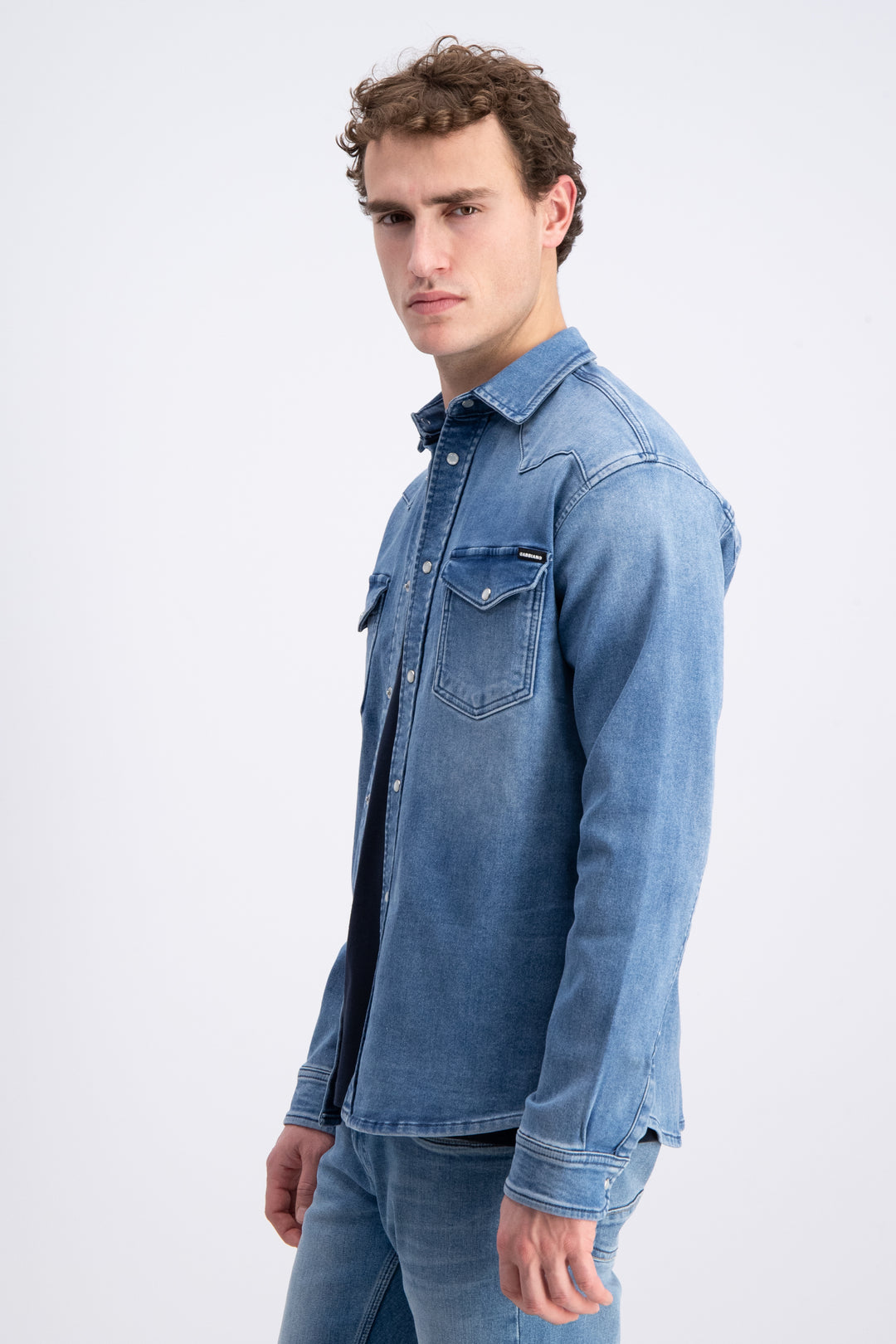 Gabbiano - Heren Overshirt - Avlon - 3365312 - 4342 Bleached Blue