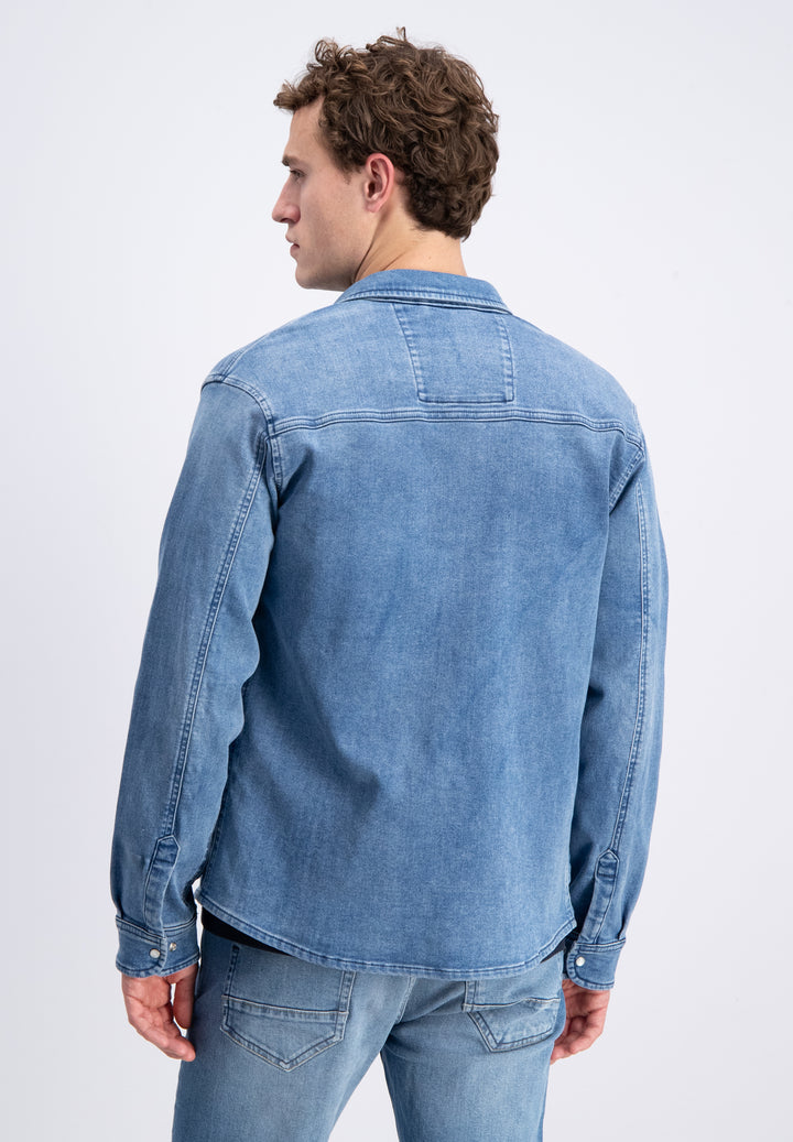Gabbiano - Heren Overshirt - Avlon - 3365312 - 4342 Bleached Blue