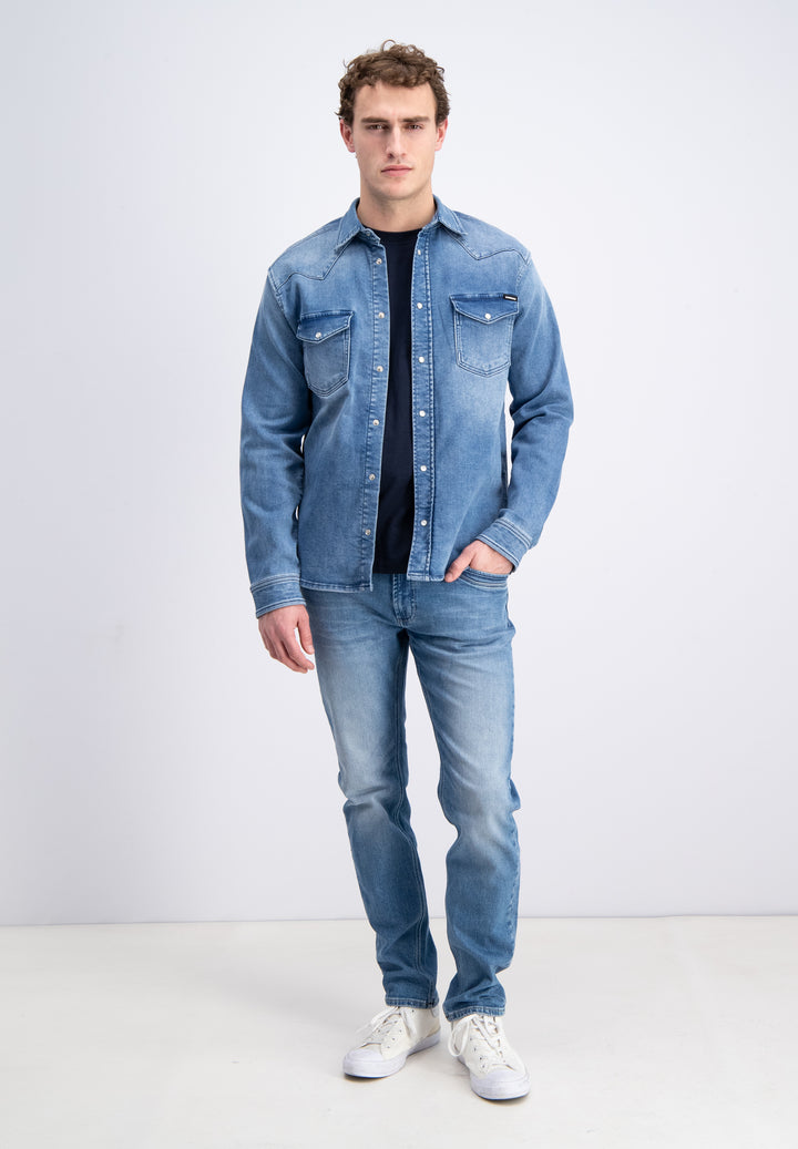 Gabbiano - Heren Overshirt - Avlon - 3365312 - 4342 Bleached Blue