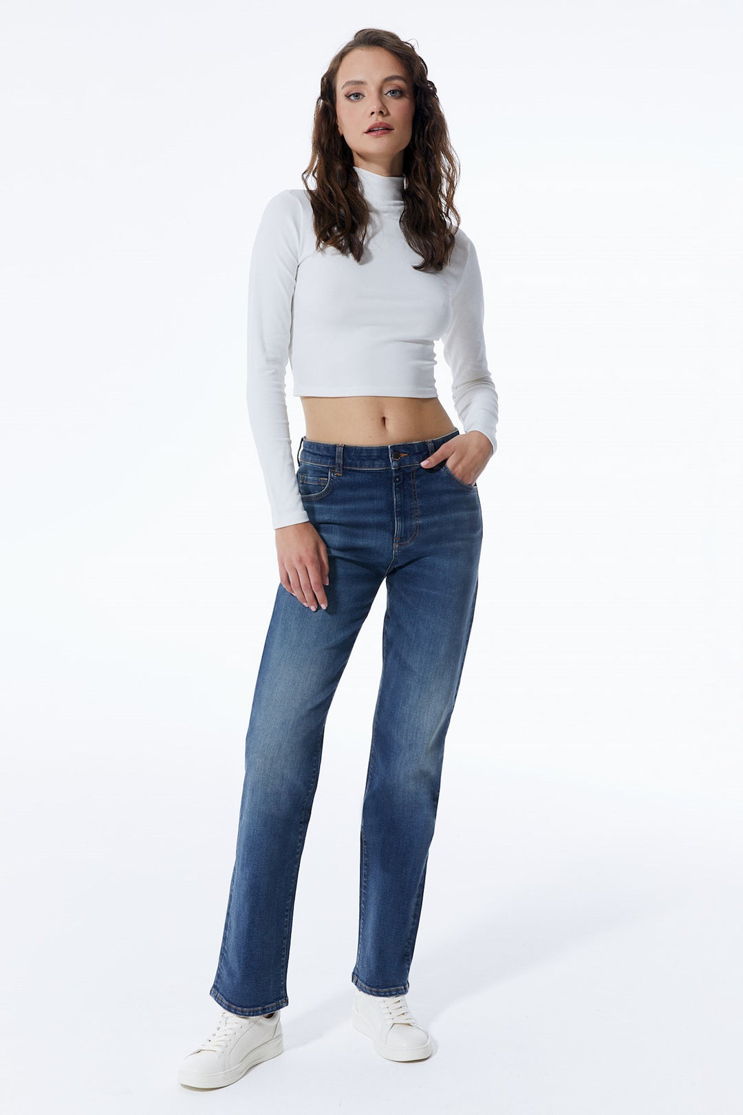 COJ - Kylie - Dames Regular-fit Jeans - Dark Blue