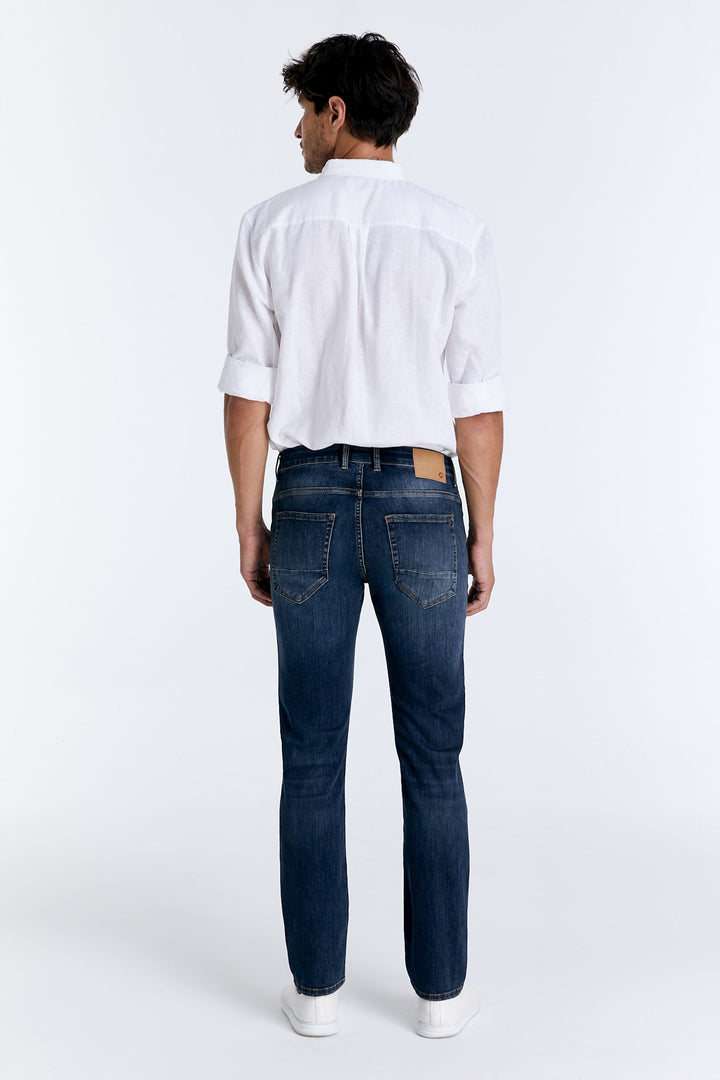 COJ - Lance - Heren Straight-fit Jeans - Dark Blue