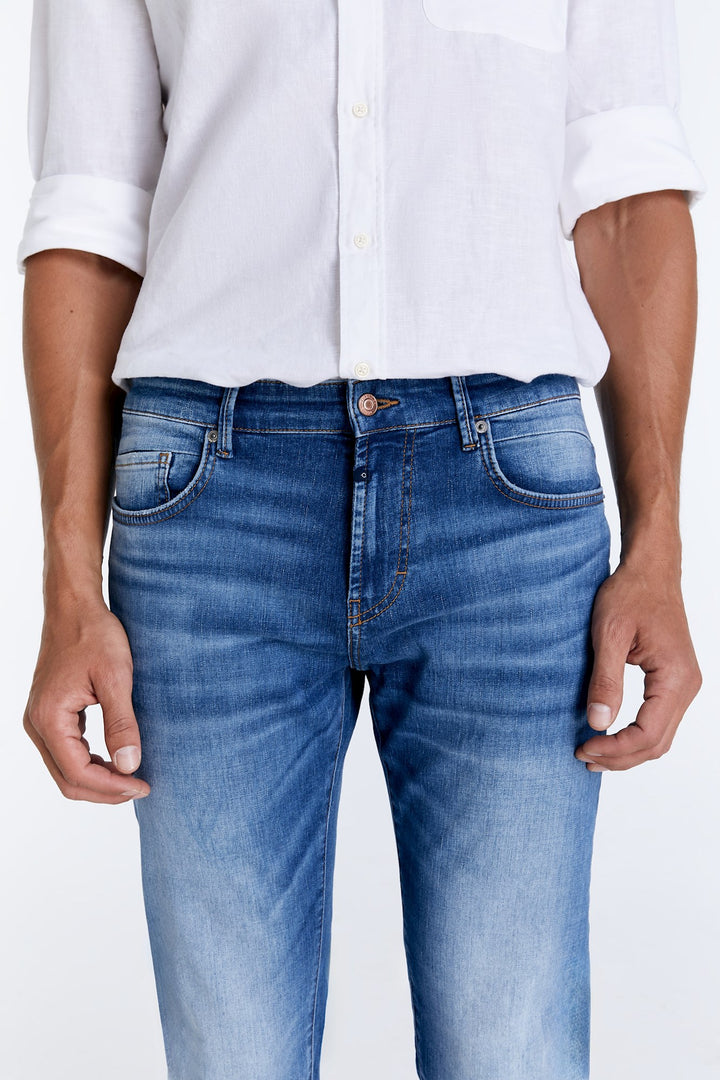 COJ - Lance - Heren Straight-fit Jeans - Medium Blue