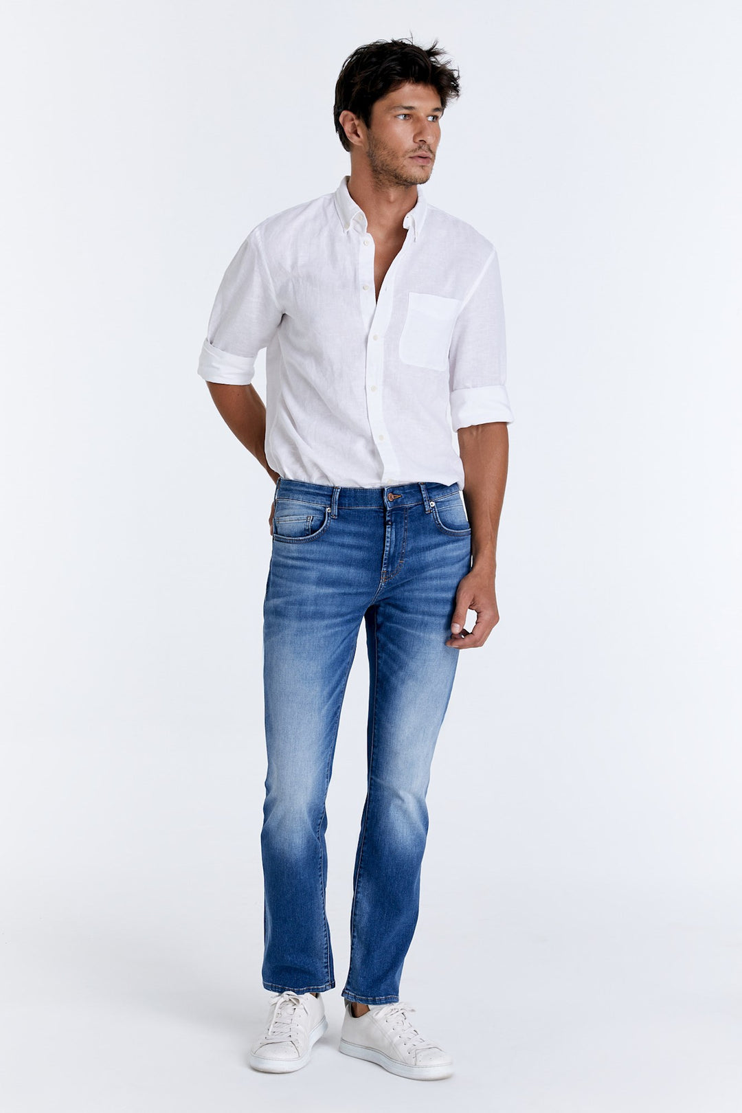 COJ - Lance - Heren Straight-fit Jeans - Medium Blue