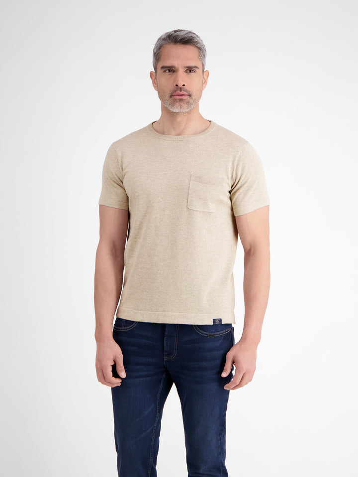 Lerros - Heren T-Shirt- 2575914 - 125 Tender Beige