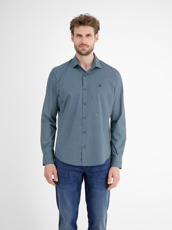 Lerros - Heren Overhemd - 25813521 - 429 Fjord Blue