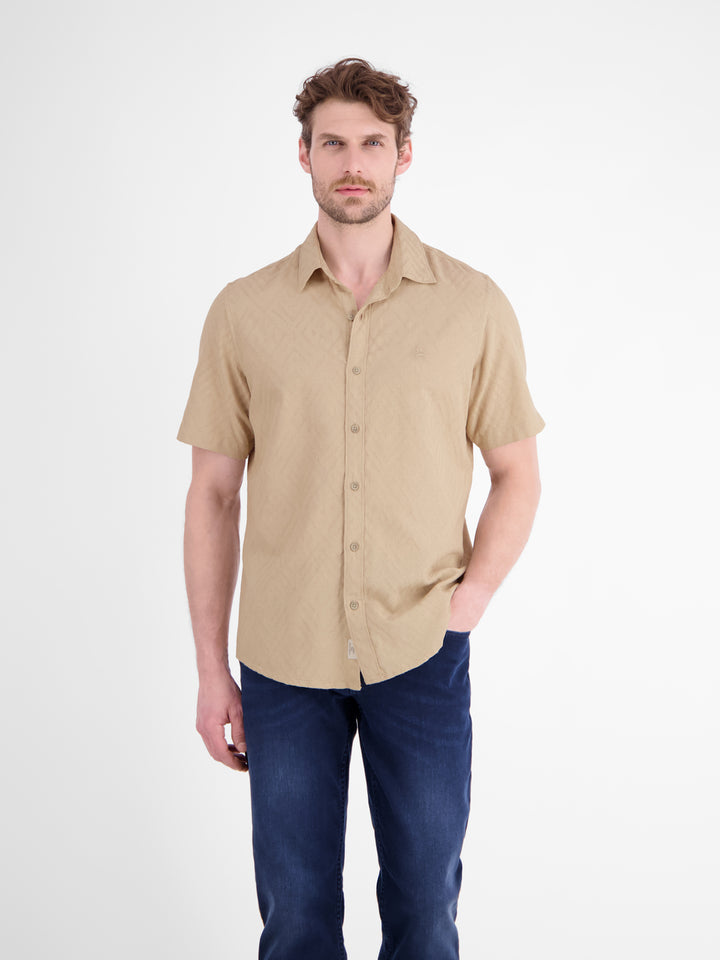 Lerros - Heren Overhemd - 2652054 - 139 Gravel Beige