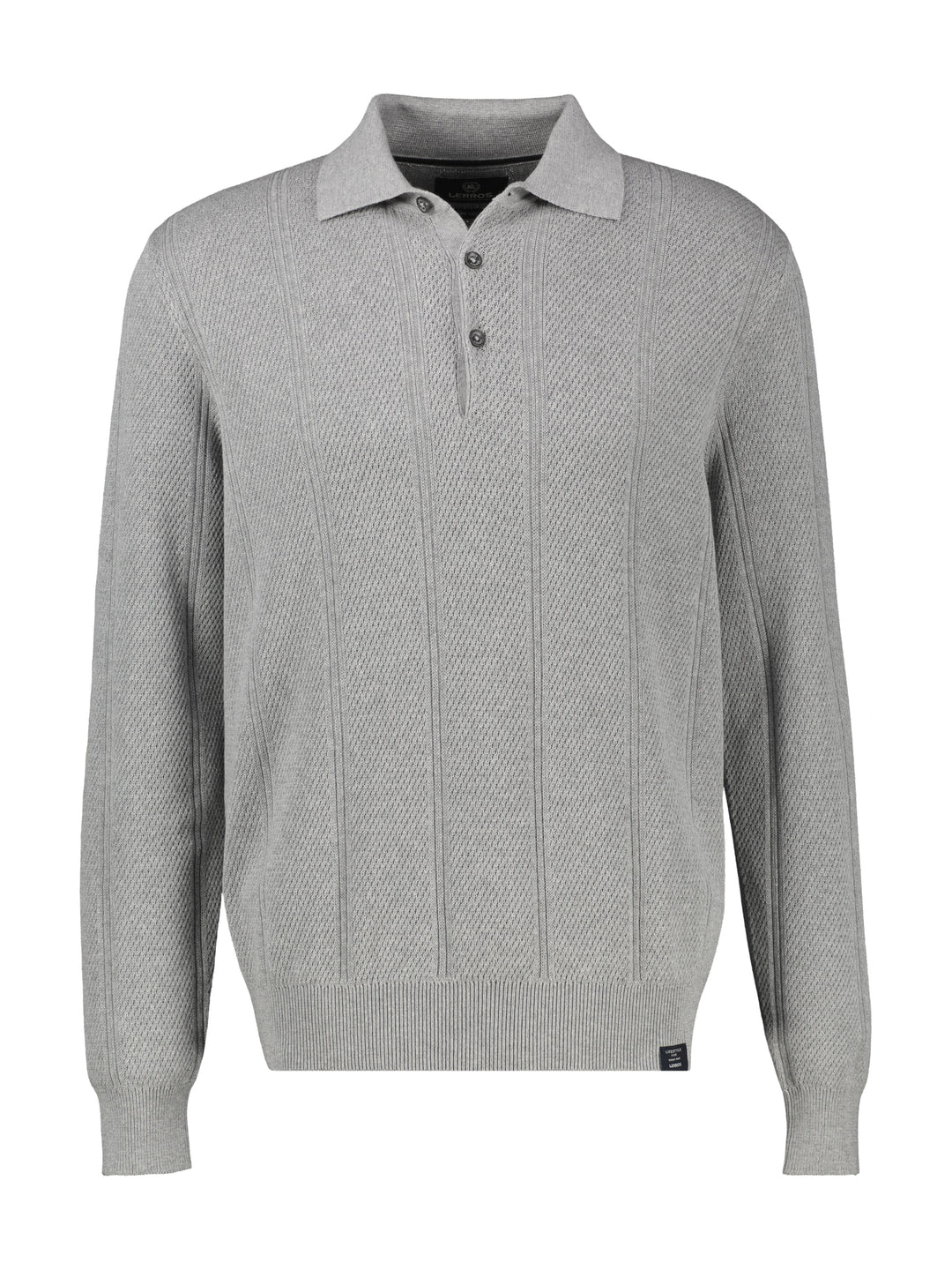 Lerros - Heren Polo - 2685230 - 259 Platinum Grey Melange