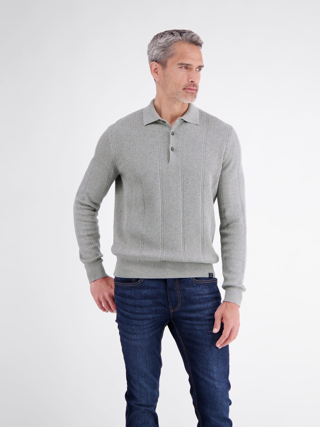 Lerros - Heren Polo - 2685230 - 259 Platinum Grey Melange