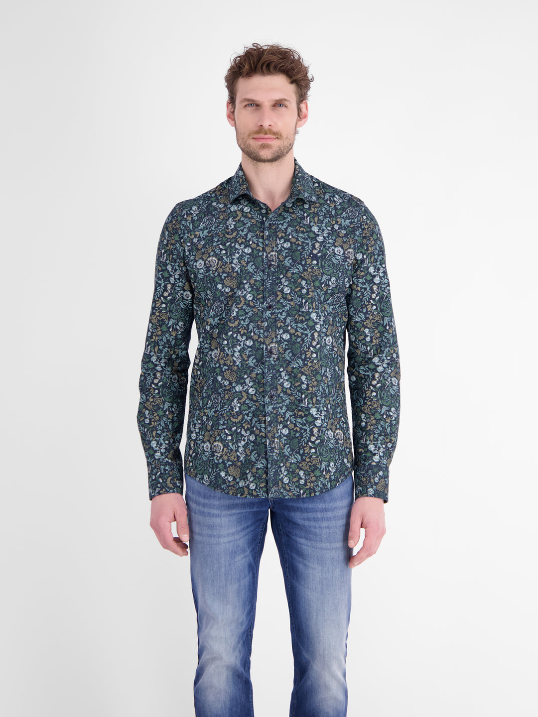 Lerros - Heren Overhemd - 2681380 - 448 Storm Blue