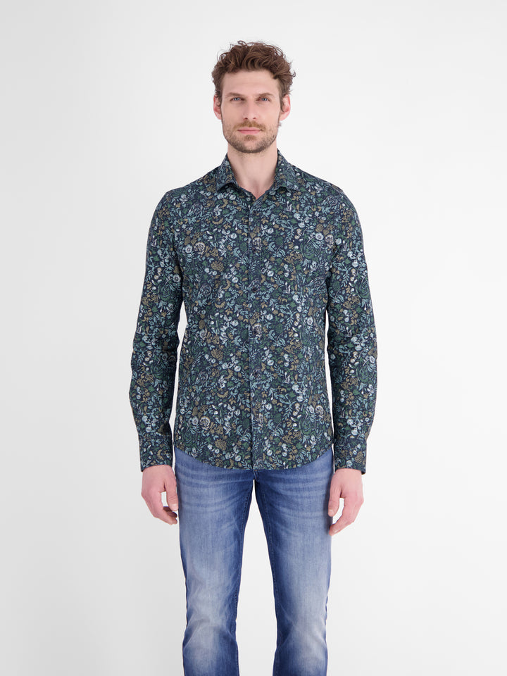 Lerros - Heren Overhemd - 2681380 - 448 Storm Blue